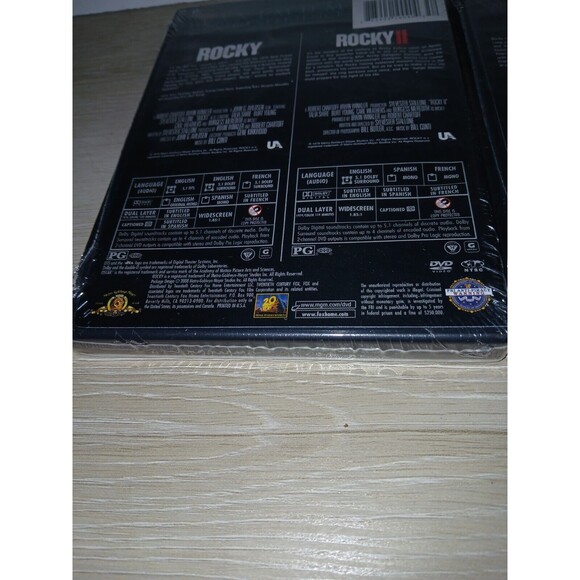 Rocky DVDs 1-4 Double Feature Sylvester Stallone Walmart Tag MGM 2008 Sealed - Picture 14 of 16